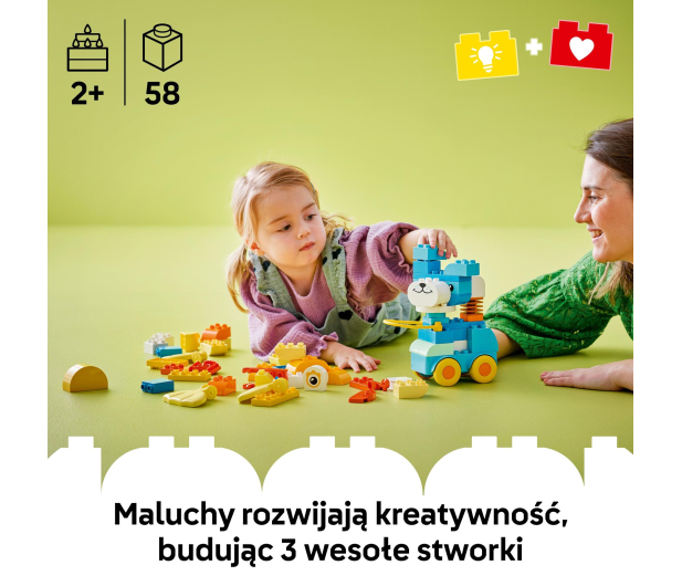 LEGO DUPLO 10448 3w1 zwierzątka na kółkach - 1331605 - zdjęcie 4
